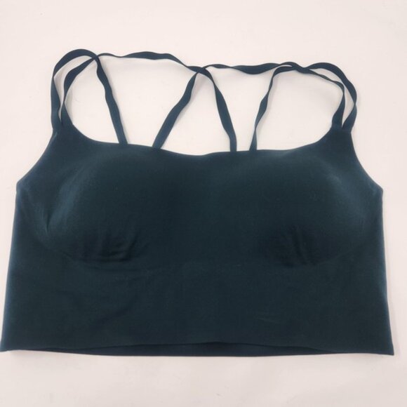 OFFLINE By Aerie Real Me Hold Up! Most Support Sports Bra XL Dark Green Strappy - Picture 4 of 9